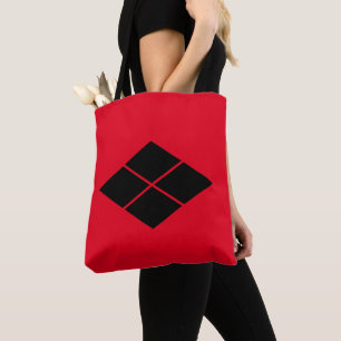 Bolso De Tela Arte Mon Takeda Japón Rojo Negro Oriental