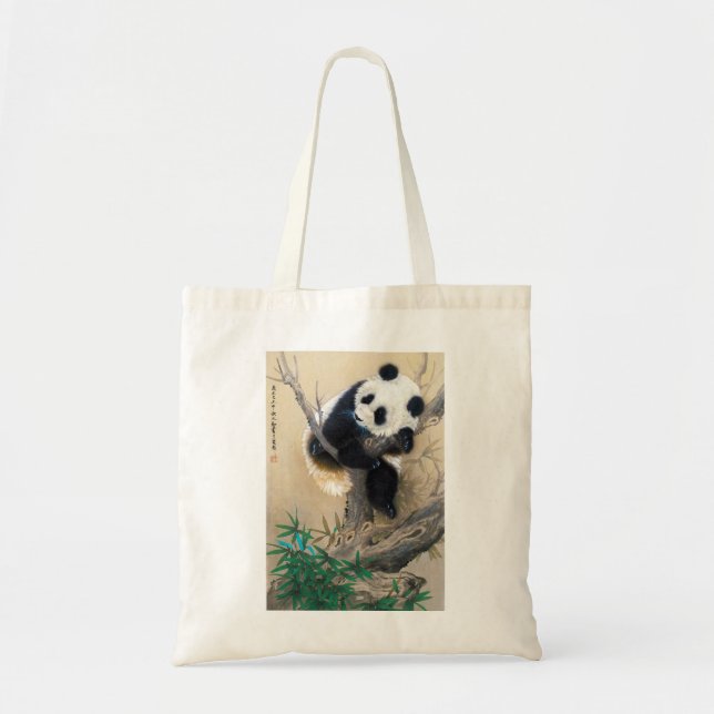 Bolso De Tela Arte mullido dulce lindo chino fresco del árbol (Frente)