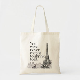Bolso De Tela Arte mural de la Torre Eiffel de París con cita mo