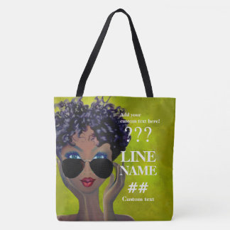 Bolso De Tela Arte negro de la hermandad verde personalizada