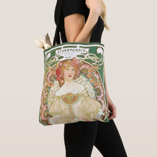 Bolso De Tela Arte Nouveau antiguo, Champenois por Alphonse Much