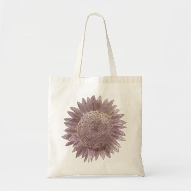 Bolso De Tela Arte original del girasol silenciado (Frente)