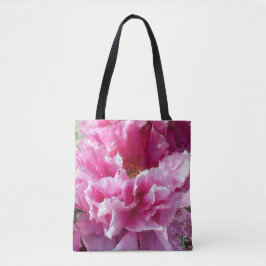 Bolso De Tela *~* Arte Original Pintura floral de peonía rosa AR