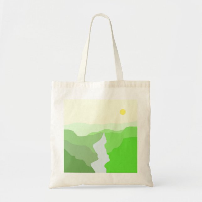 Bolso De Tela arte paisajístico hermoso (Frente)