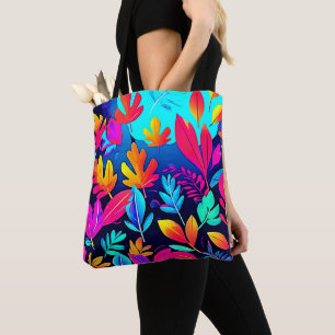 Bolso De Tela Arte Paraíso de Hoja de Neón