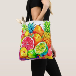 Bolso De Tela Arte Personalizado de frutas tropicales