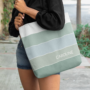 Bolso De Tela Arte personalizado de moda en gris verde salvia co