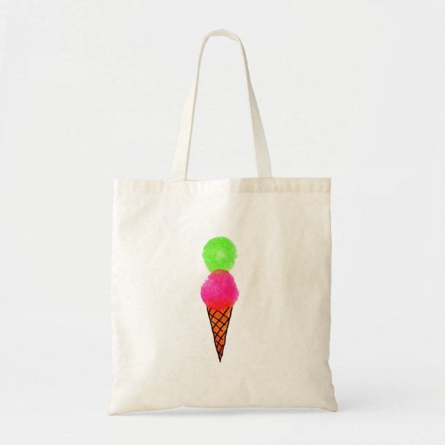 Bolso De Tela Arte pop con crema de hielo (Frente)