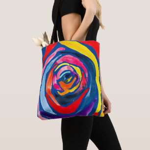 Bolso De Tela Arte pop de acuarela rosa abstracta