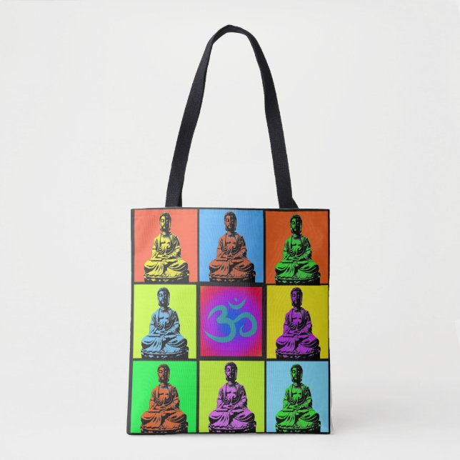 Bolso De Tela Arte pop de Buda (Anverso)