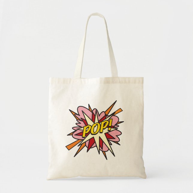 Bolso De Tela Arte Pop de Cómic Retro Divertido POP (Frente)