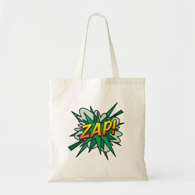 Bolso De Tela Arte Pop de Cómic ZAP (Frente)
