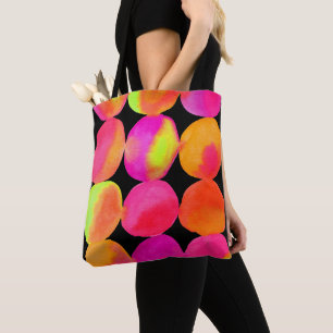 Bolso De Tela Arte pop de puntos de neón acuarela