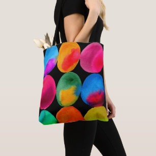 Bolso De Tela Arte pop de puntos de neón acuarela