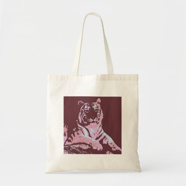 Bolso De Tela Arte pop de tigres (Frente)