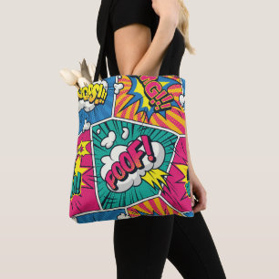 Bolso De Tela Arte Pop Explosivo de Cómic Retro