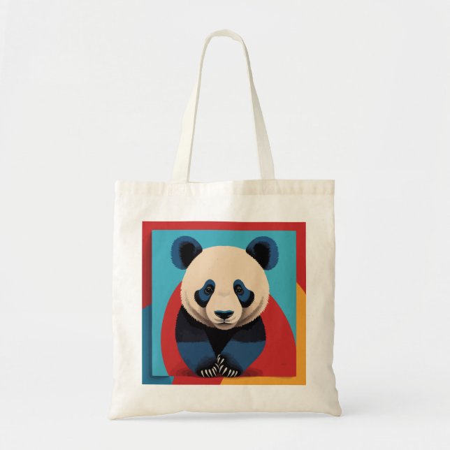 Bolso De Tela Arte pop panda (Frente)