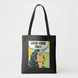 Bolso De Tela Arte Pop “Sólo Buenas Vibraciones”