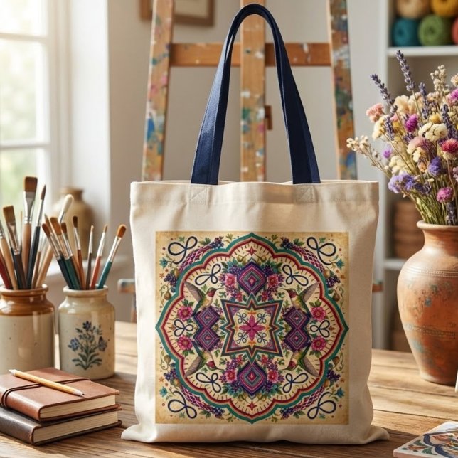 Bolso De Tela Arte popular boho  (Subido por el creador)