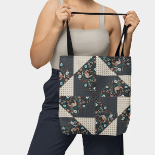 Bolso De Tela Arte Popular Moderno PinWheel Parchwork Quilt Styl