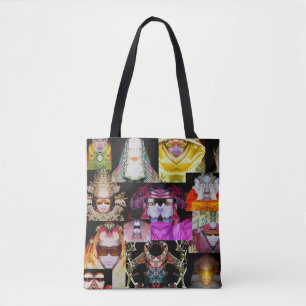 Bolso De Tela Arte por el tote del collage de Davey PHOTOBOOTHME