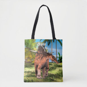 Bolso De Tela Arte prehistórico de Kentrosaurus Dinosaurio Selva