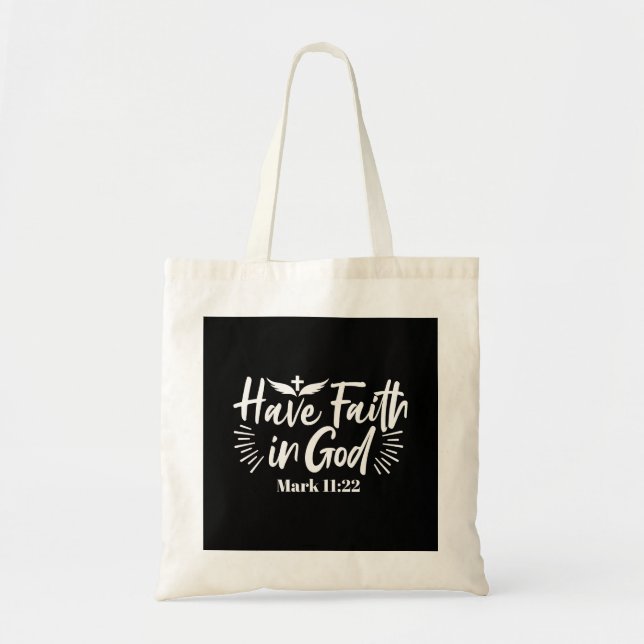 Bolso De Tela Arte Religioso: Tener fe en el diseño de las escri (Frente)