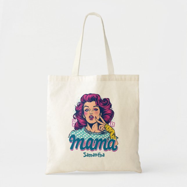 Bolso De Tela Arte Retro Mama Pop Personalizado (11) (Frente)