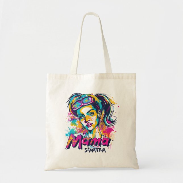 Bolso De Tela Arte Retro Mama Pop Personalizado (18) (Frente)