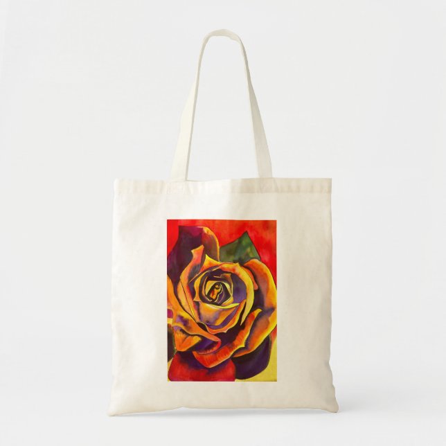 Bolso De Tela Arte Rosa dorado (Frente)