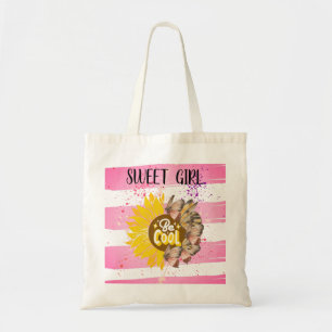 Bolso De Tela Arte rosa vibrante de girasol y mariposa
