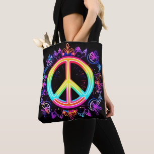Bolso De Tela Arte símbolo de la paz del arcoiris
