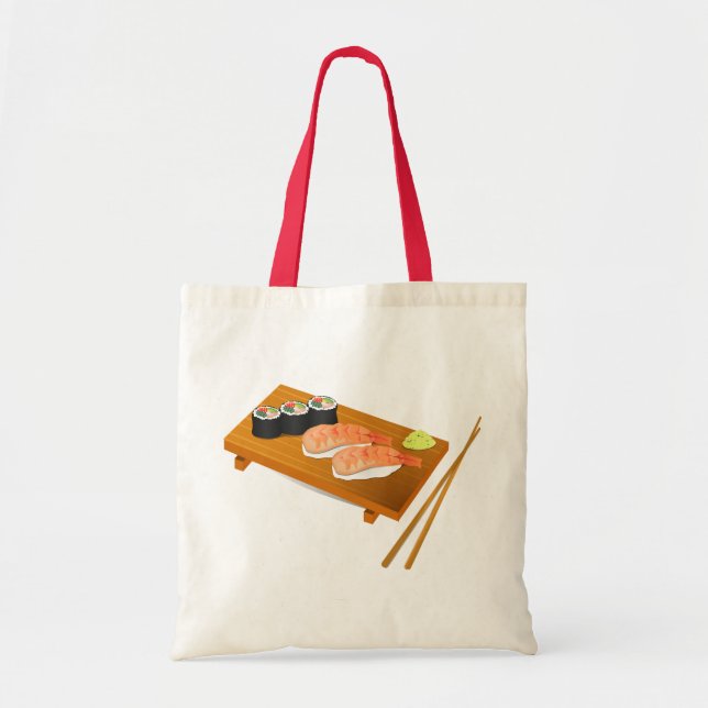 Bolso De Tela Arte sushi japonés (Frente)
