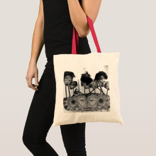 Bolso De Tela Arte tribal B+W