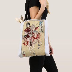 Bolso De Tela Arte Ukiyo-e japonés vintage La guerrera femenina
