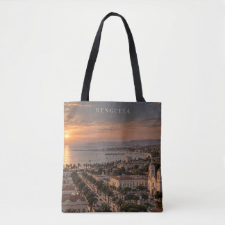 Bolso De Tela Arte urbano monocromo cinematográfico de Benguela