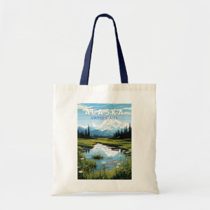 Bolso De Tela Arte Vintage de Viajes de Alaska