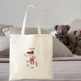 Bolso De Tela Artes marciales de la Chica Cute Karate