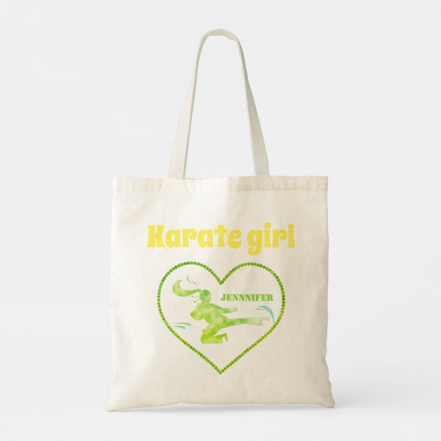 Bolso De Tela Artes marciales Japón Karate Chica moderna Girly C (Reverso)