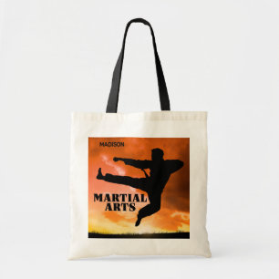 Bolso De Tela Artes Marciales Nombre Personalizado