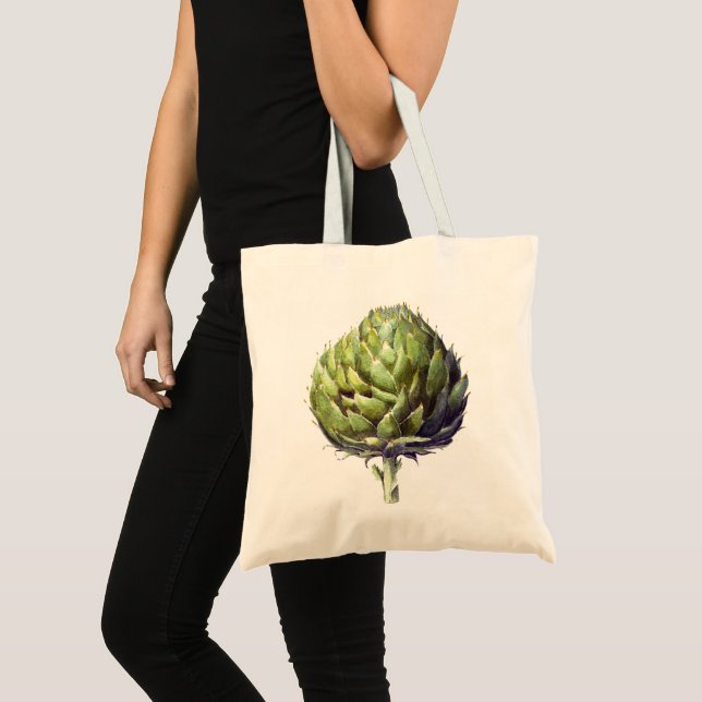 Bolso De Tela Artichoke en estilo botánico vintage (Anverso (producto))