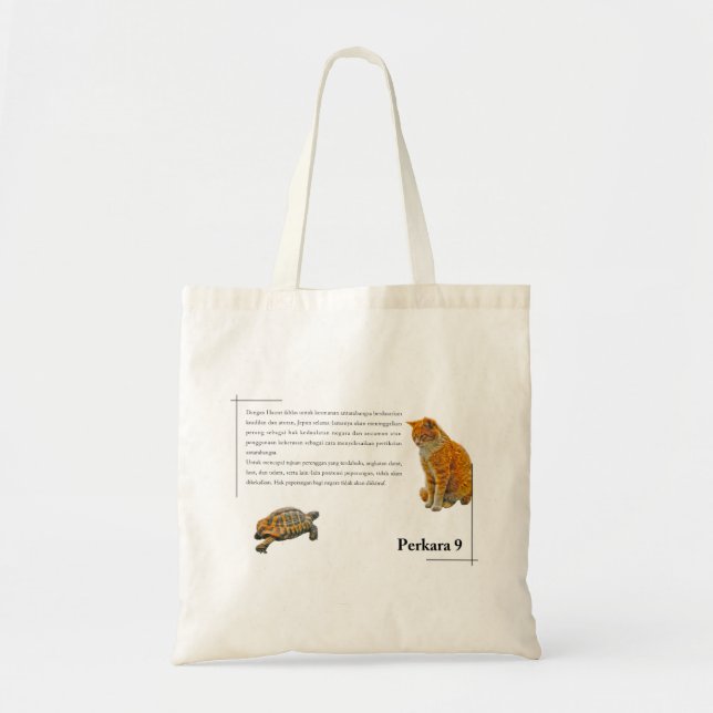 Bolso De Tela Artículo 9 (edición del Malay del Bahasa) (Frente)