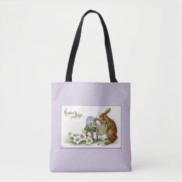 Bolso De Tela Artist Easter Bunny Lavender