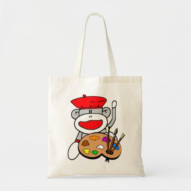 Bolso De Tela Artist Sock Monkey (Frente)