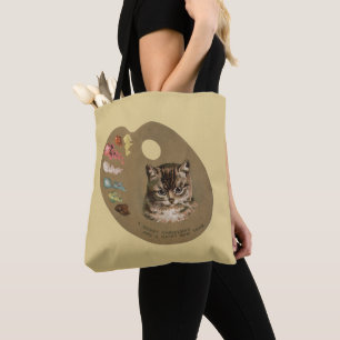 Bolso De Tela Artista de gatos de Navidades de Cottagecore de Vi