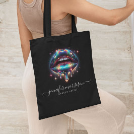 Bolso De Tela Artista de maquillaje de labios holográficos brill