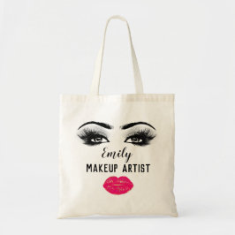 Bolso De Tela Artista de maquillaje de nombre personalizado Beso