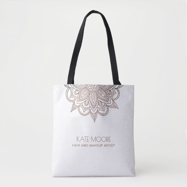 Bolso De Tela Artista de maquillaje de pelo Mandala Lace (Anverso)
