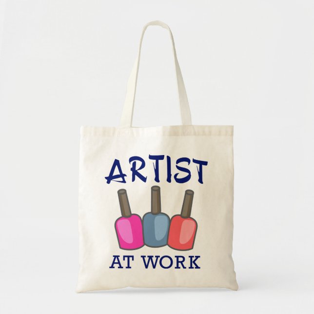 Bolso De Tela Artista en el trabajo (Frente)