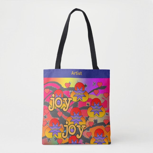 Bolso De Tela Artista Joy Fun (Anverso)